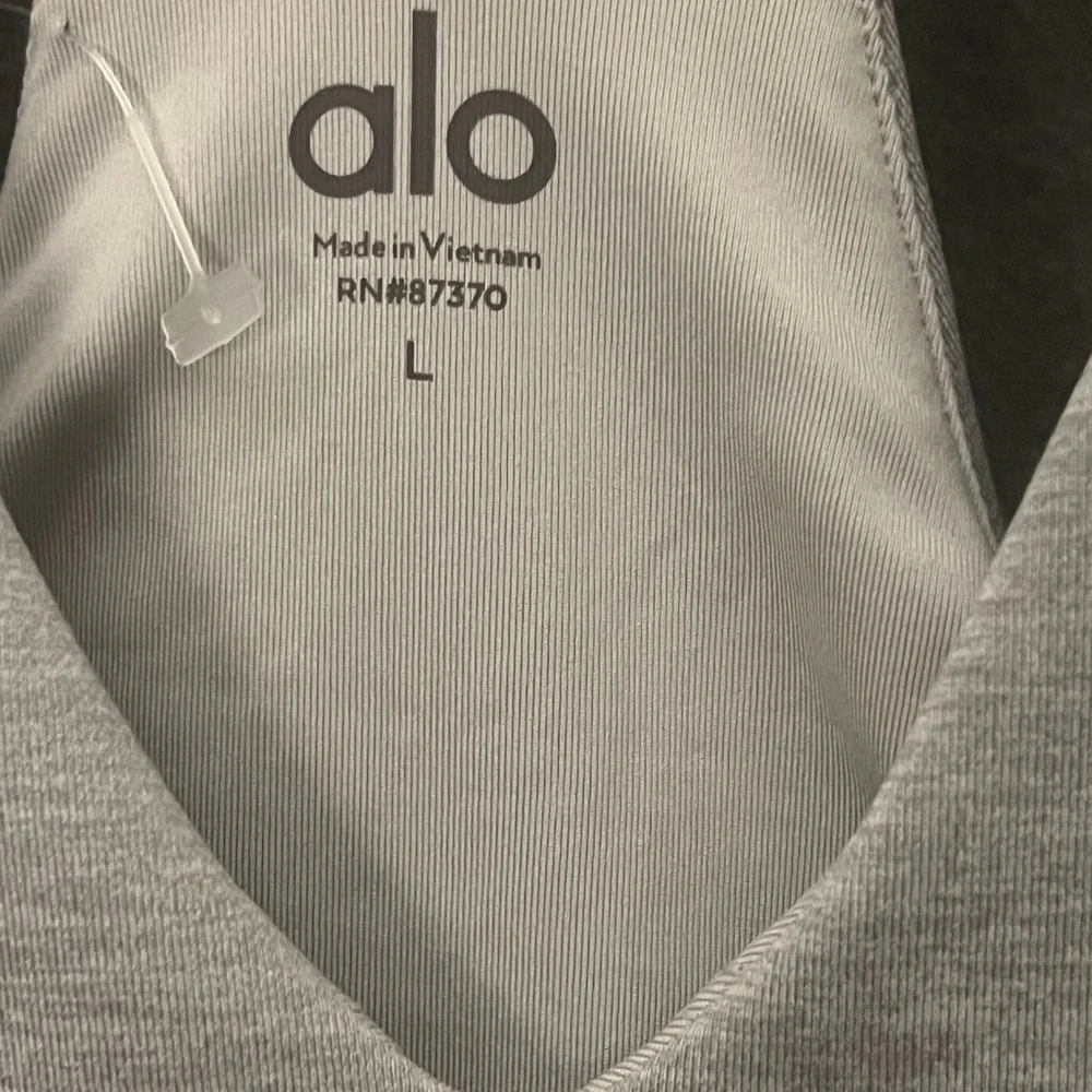 ALO Yoga Light Gray V-Neck Athletic Dress/Romper with shorts underneath. - Picture 2 of 10